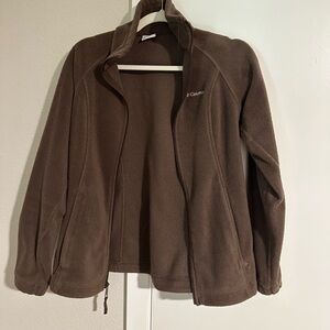 Small Columbia brown fleece jacket